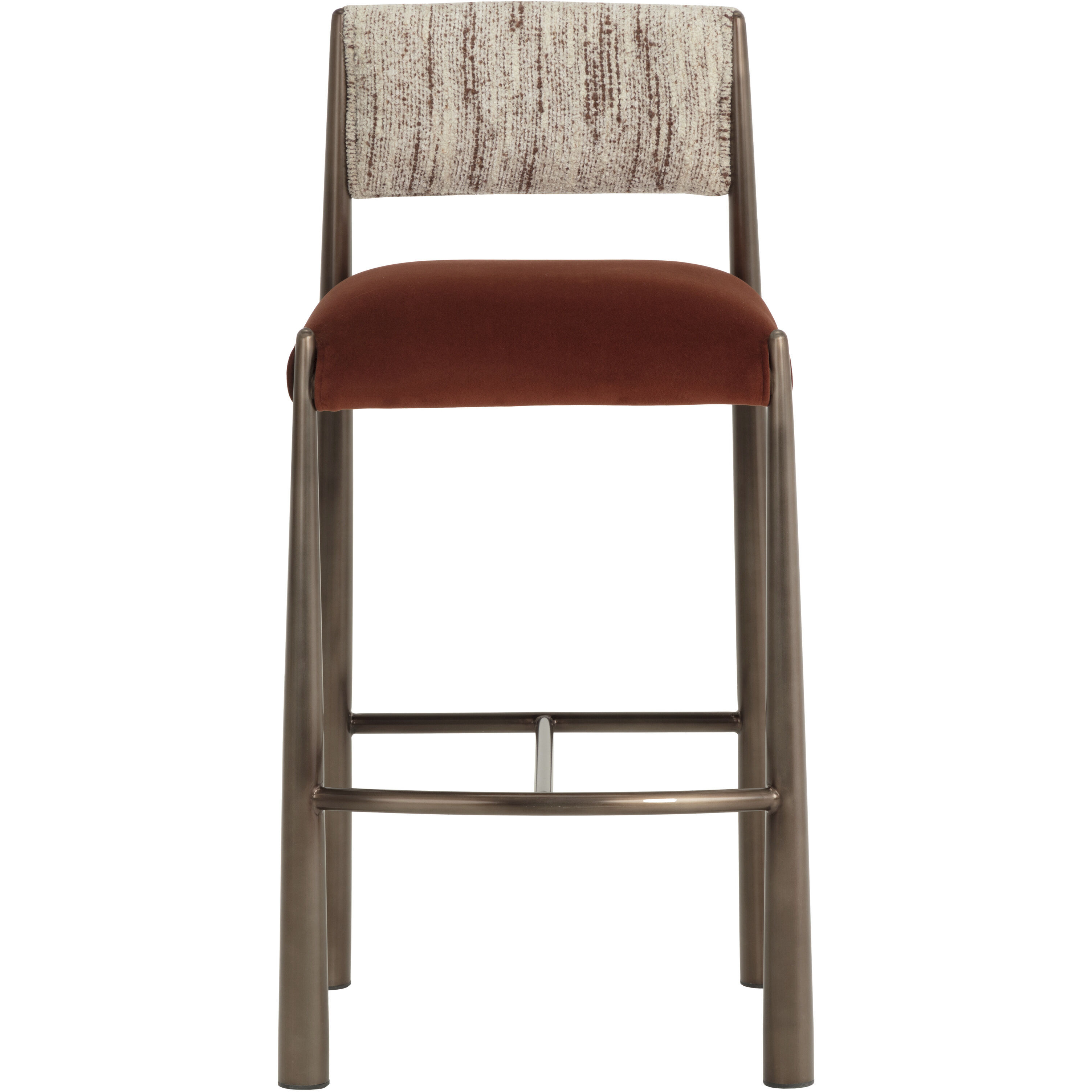 Bayard 40.5 inch Dark Bronze / Meg Rust / Terri Nutmeg Barstool